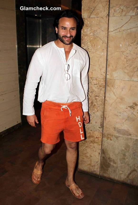 Saif Ali Khan in Shorts 2014