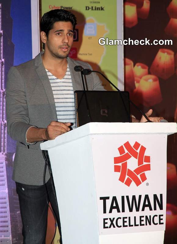 Siddharth Malhotra during Taiwan Excellence 2014 Campaign