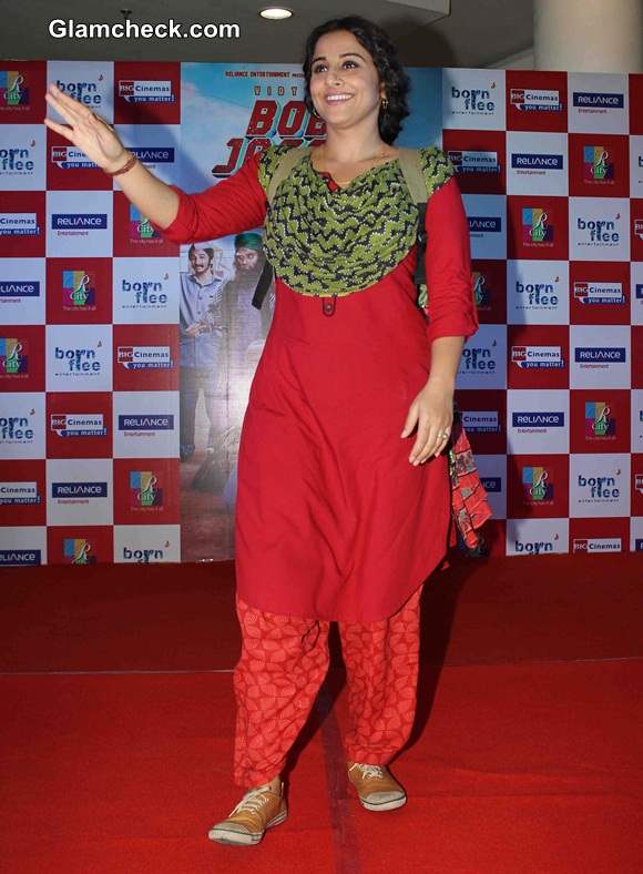 Vidya Balan Sports Salwar Kameez at Bobby Jasoos Promo