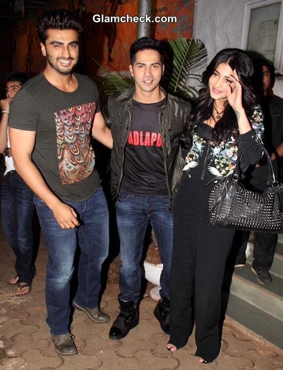 Arjun Kapoor Varun Dhawan and Shruti Hassan