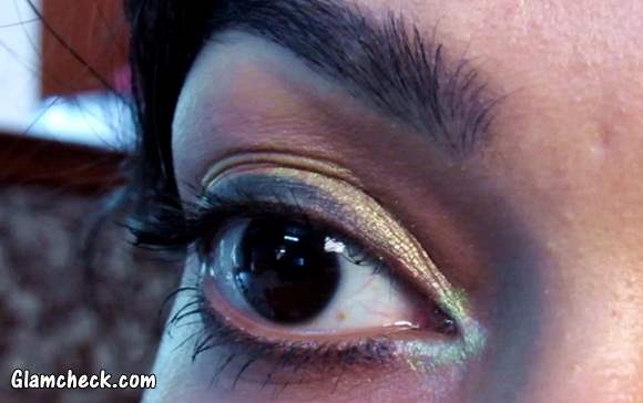 Golden Shimmery Eye Makeup - Indian Youtuber Sarita Upadhyay