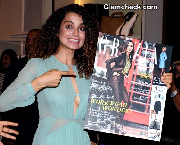 Kangana Ranaut at the unveiling of the Grazia Cover August 2014 Issue