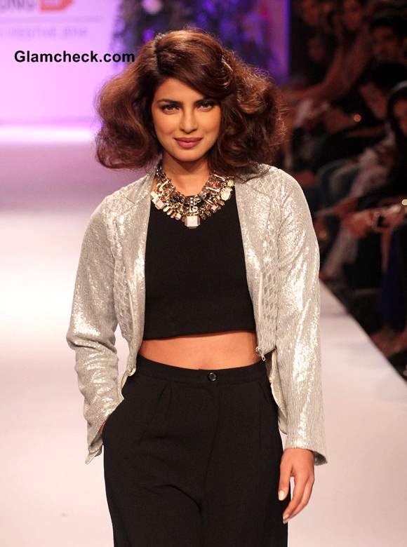 Priyanka Chopra Grand Finale of LFW Winter Festive 2014 for Varun Bahl