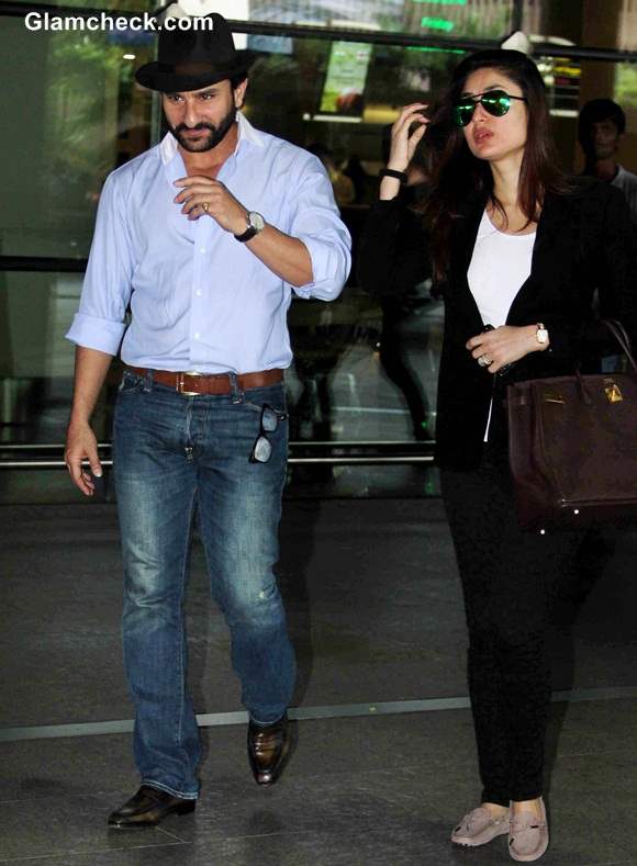 Saif and Kareena Fly Back from London