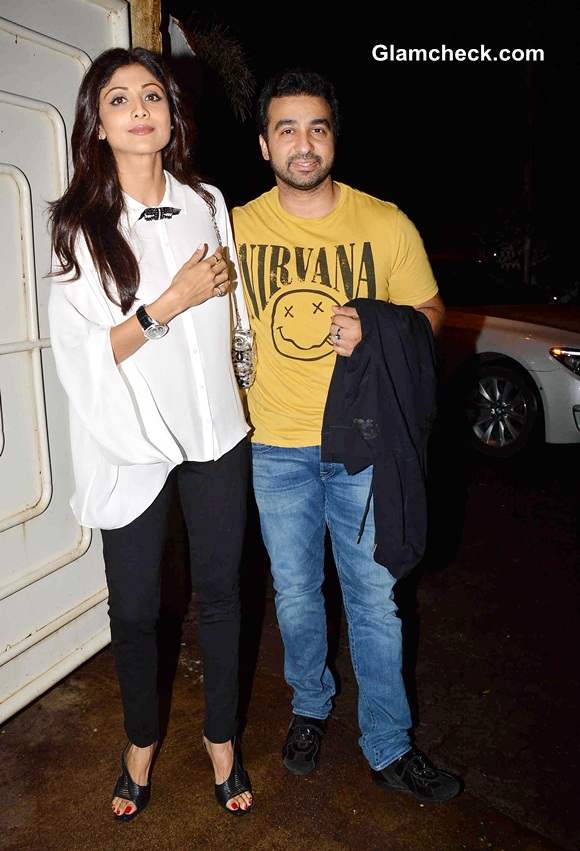 Shilpa Shetty with husband Raj Kundra