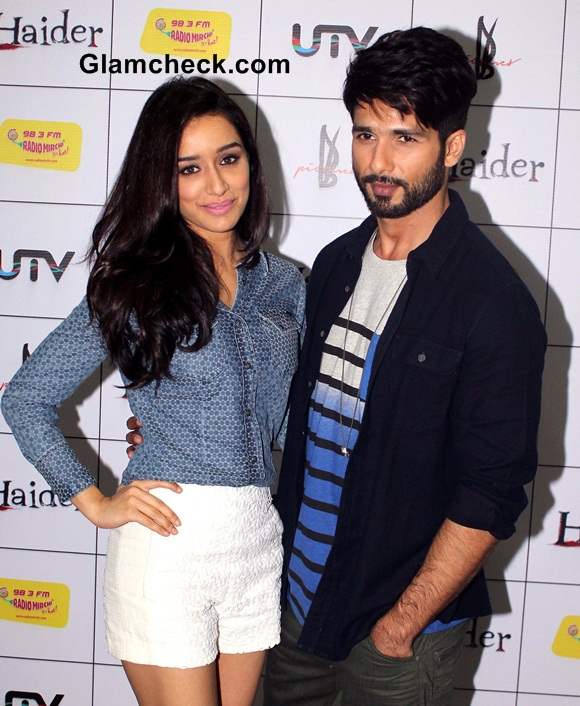 Shraddha Kapoor Shahid Kapoor at the music premier Haider