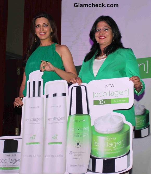 Sonali Bendre Launches Oriflame's Ecollagen Range