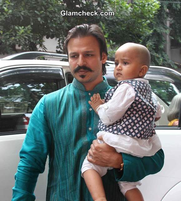 Vivek Oberoi with son Vivaan Veer