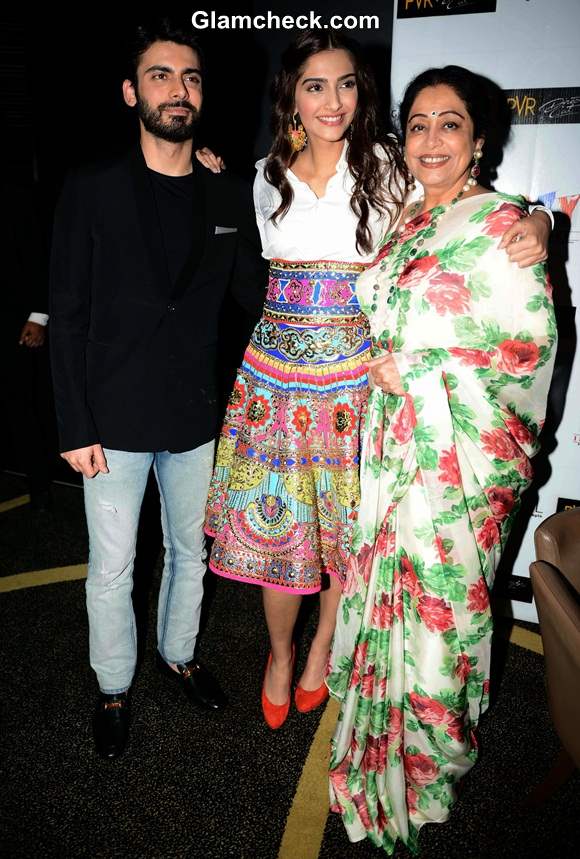 Sonam Kapoor  Fawad Khan Kirron Kher  promotion of Khoobsurat