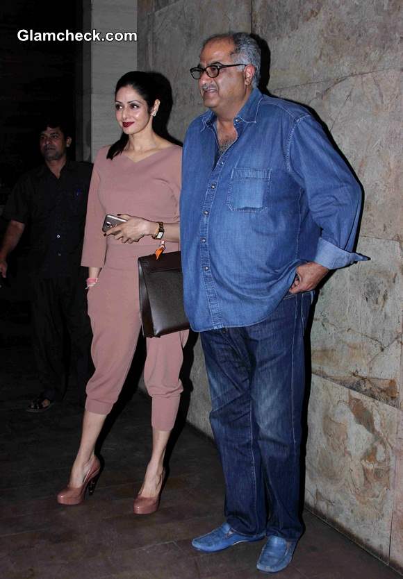 Sridevi and Boney Kapoor at the special screening of film Khoobsurat