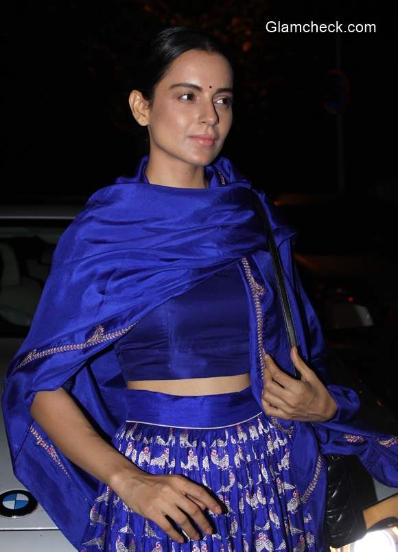 Kangana Ranaut in Sanjay Garg Blue Lehenga