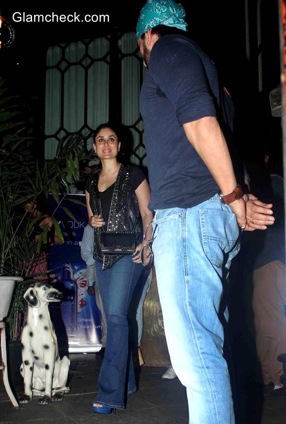 Kareena Kapoor and Saif Ali Khan spotted at a restaurant