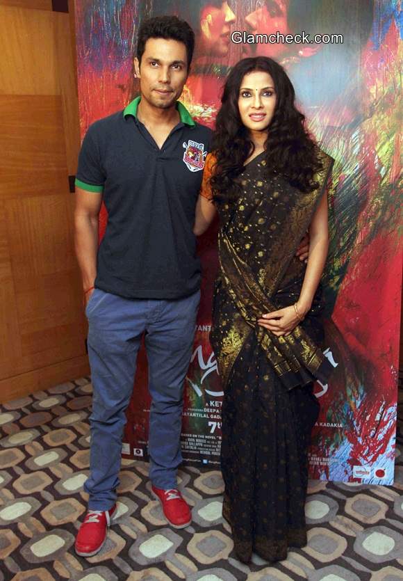 Randeep and Nandana at the press conference of film Rang Rasiya