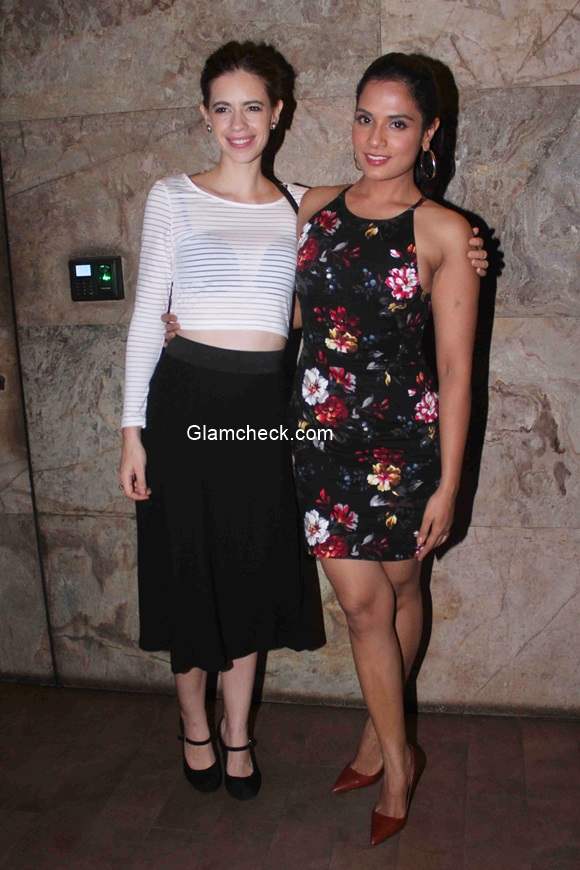 Richa Chadda and Kalki Koechlin at screening of film Tamanchey