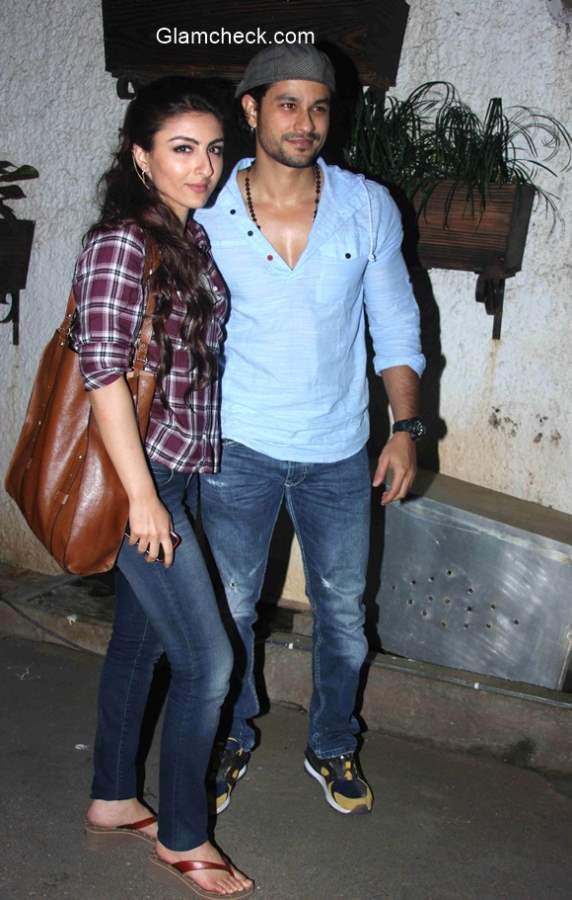 Soha Ali Khan and Kunal Khemu spotted at the screening of Gone Girl