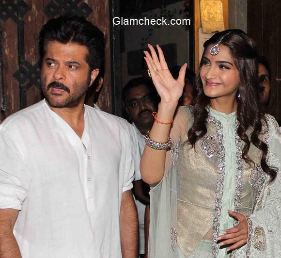 Sonam Kapoor Diwali celebration with her father Anil Kapoor