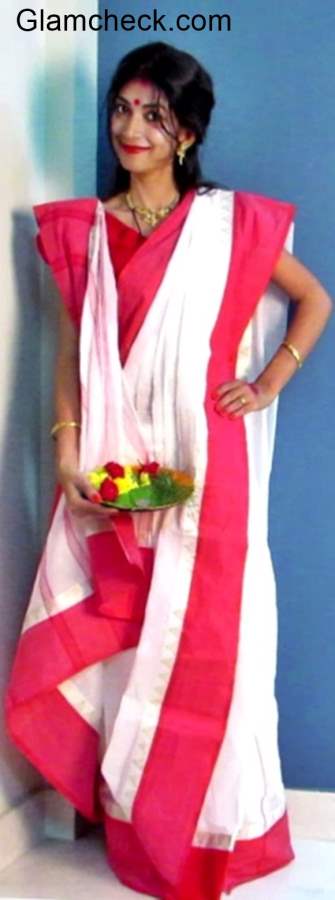 Traditional Bengali Saree for Durga Puja