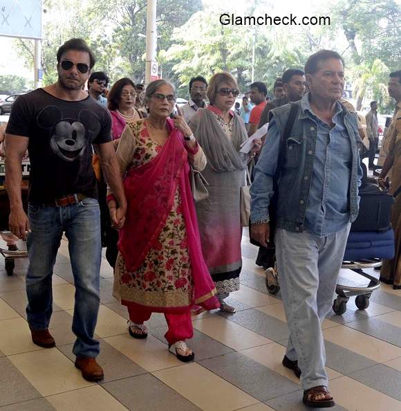 Khan Family Leaves for Arpita Khan Wedding