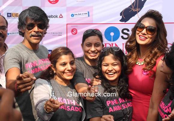 Milind Soman and Bipasha Basu announces the 3rd edition of Pinkathon in Mumbai