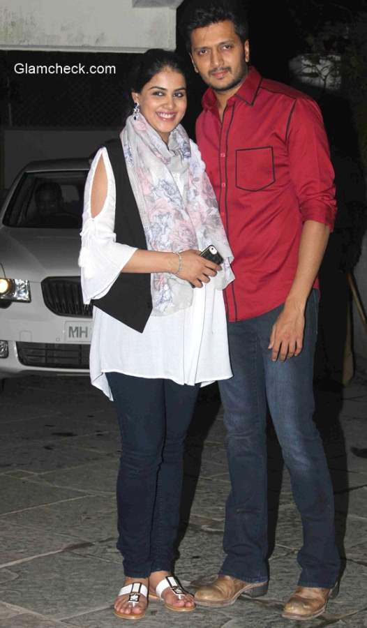 Riteish Deshmukh with wife Genelia DSouza