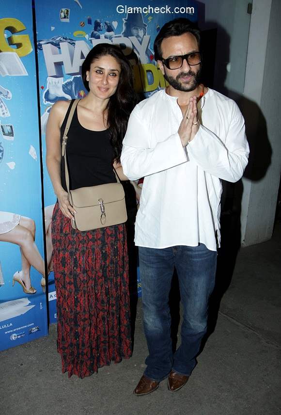 Saif and Kareena at Happy Ending Special Screening