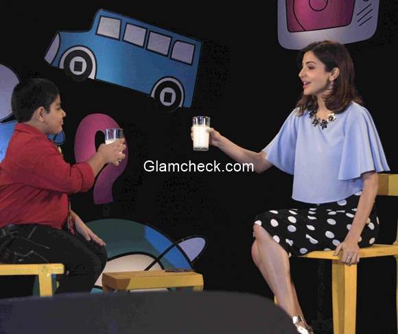 Anushka Sharma during the shoot Captain Tiao