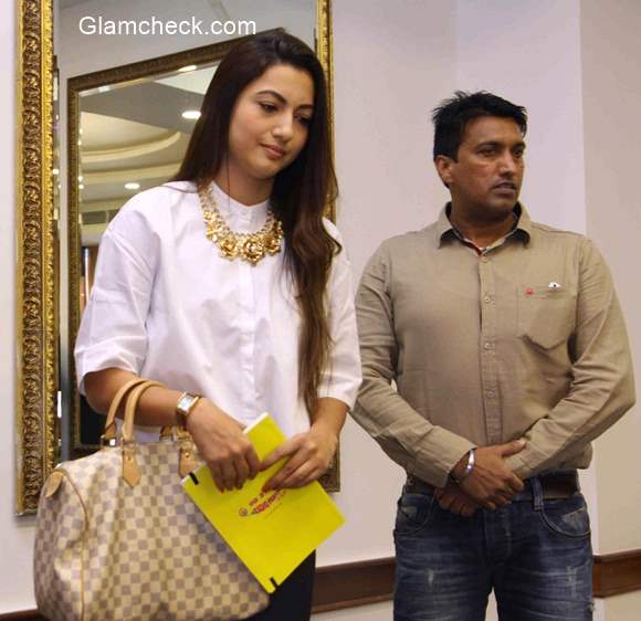 Gauhar Khan speaks to the media regarding the physical attack on her during Indias RAW star