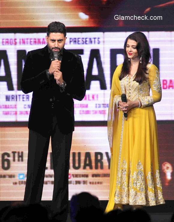 Aishwarya Rai and Abhisekh Bachchan at the Trailer launch of film Shamitabh