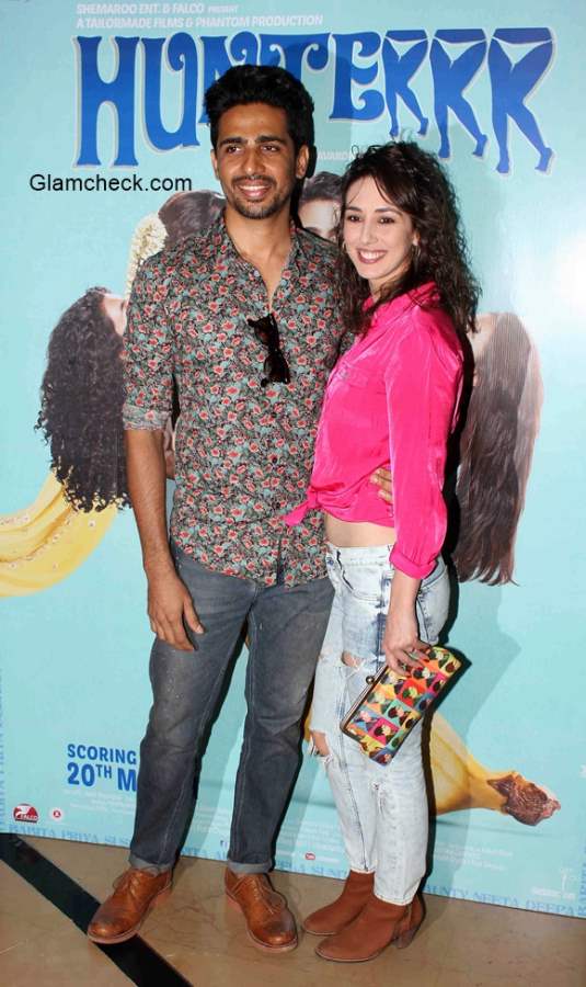 Gulshan Devaiya with his wife at the trailer launch of film Hunterrr