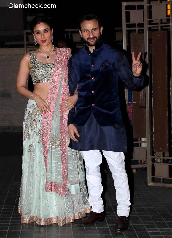 Kareena Kapoor and Saif Ali Khan at Soha Ali Khan and Kunal Kemu Wedding Reception