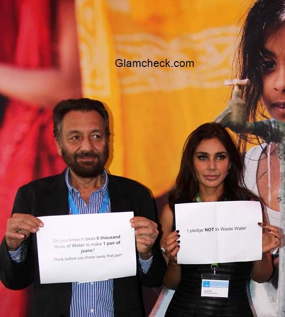 Shekar Kapoor and Lisa Ray raise awareness for water conservation during the Water summit