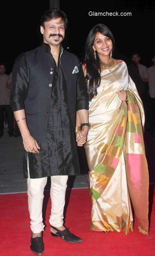 Vivek Oberoi with wife Priyanka Alva 2015