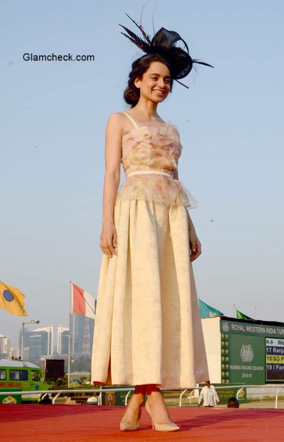 Kangana Ranaut in Dolce Gabbana during the McDowell Signature Indian Derby 2015