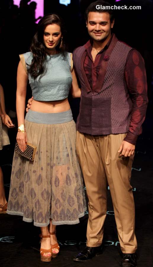 Evelyn Sharma and Mahaakshay Chakraborty for Kunal Anil Tanna at LFW Summer-Resort 2015