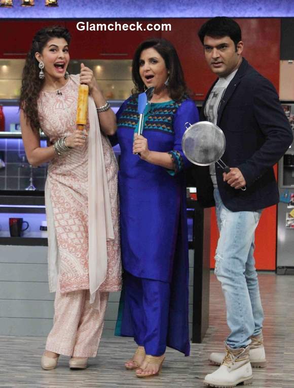 Jacqueline Fernandez and Kapil Sharma attend Farah Ki Daawat