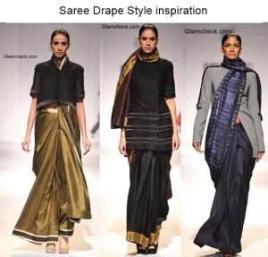 Saree Drape Style inspiration – Amalraj Sengupta collection at Amazon India Fashion Week 2015