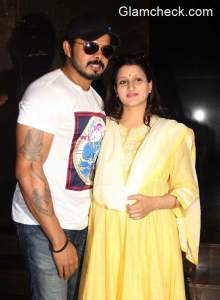 S Sreesanth with wife Bhuvneshwari Kumari