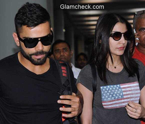 Virat Kohli and Anushka Sharma spotted at Kolkata Airport