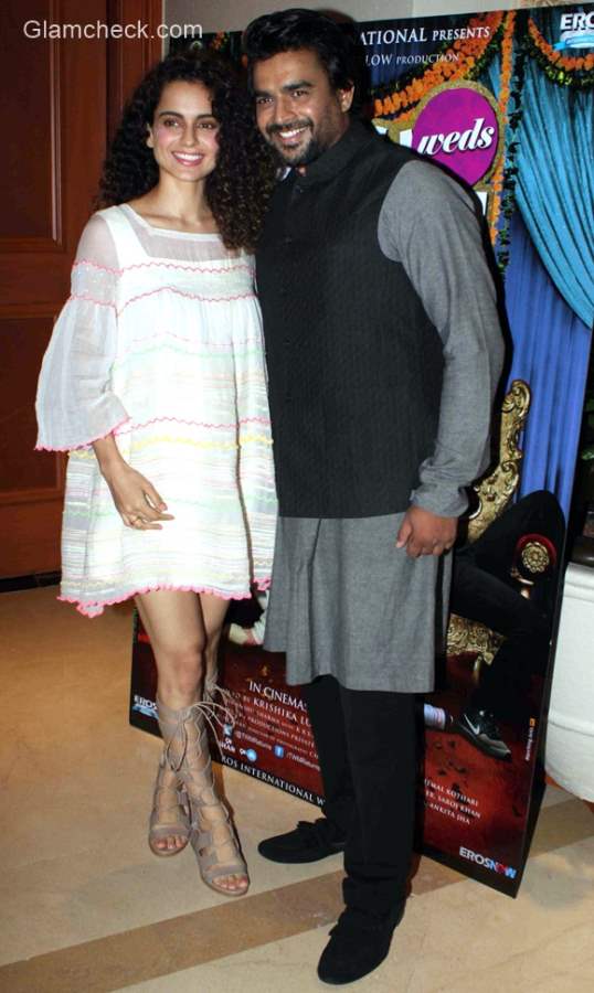 Kangana Ranaut and R Madhavan at Tanu Weds Manu Returns press conference