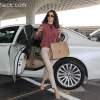 Kangana Ranaut pairs Nude Colored Trousers with a Printed Blouse