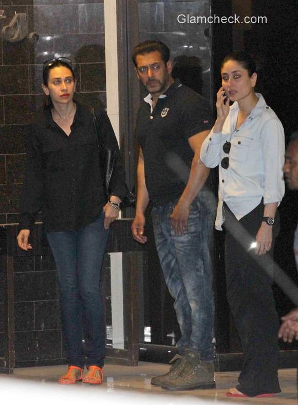 Kareena Kapoor and Karisma Kapoor visit Salman Khan residence in Mumbai