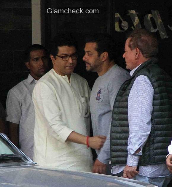 Raj Thackeray visits Salman Khan residence in Mumbai