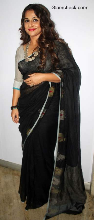 Vidya Balan in Black Saree 2015