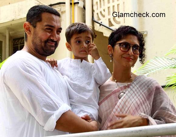 Aamir Khan wife family at Eid-ad-Fitr celebrations