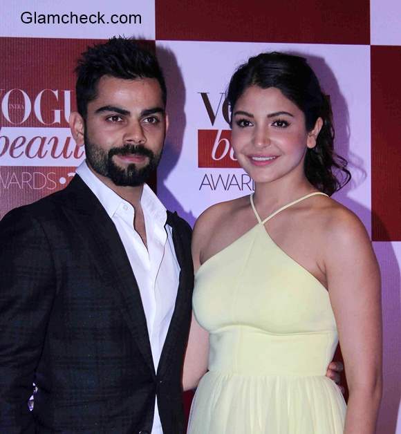 Anushka Sharma Virat Kholi  at Vogue India Beauty Awards 2015