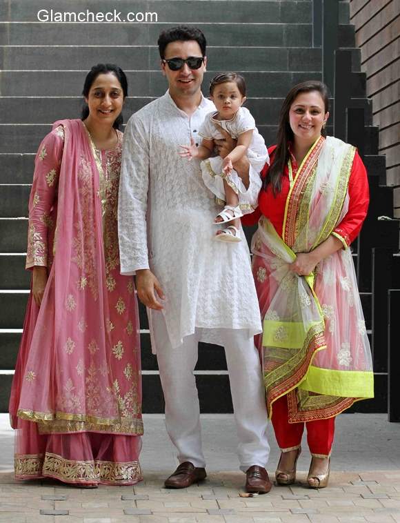 Imran Khan celebrates Eid with wife Avantika Malik daughter Imar and mother Nuzhat Khan