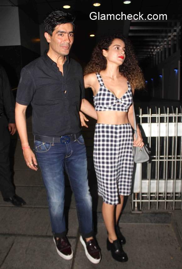 Kangana Ranaut Spotted with Fashion designer Manish Malhotra