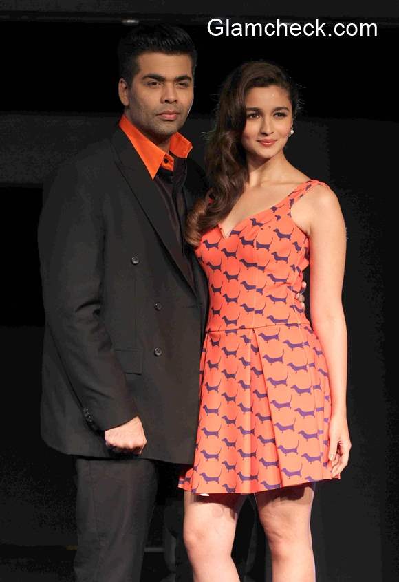 Karan Johar and Alia Bhatt at Colors Infinity and Colors Infinity HD Launch