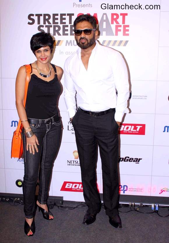 Mandira Bedi Suniel Shetty launch Street Smart, Street Safe campaign