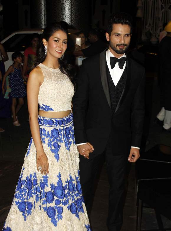 Shahid Kapoor And Mira Rajputs Grand Wedding Reception — Indian Fashion